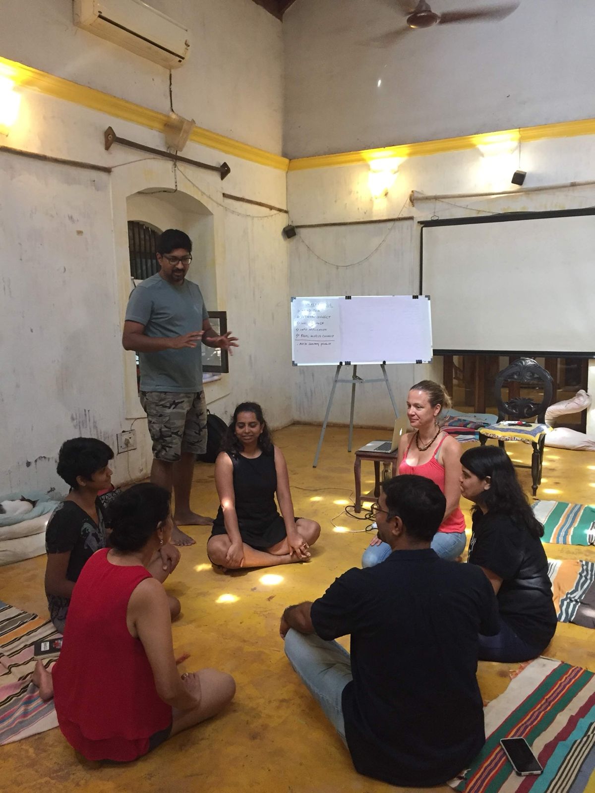 A TeamBond Lab workshop circle in session